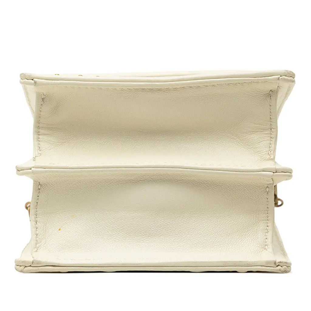 Dior Studded Lambskin Vertical Diorama Crossbody White Leather Very good - Inside View