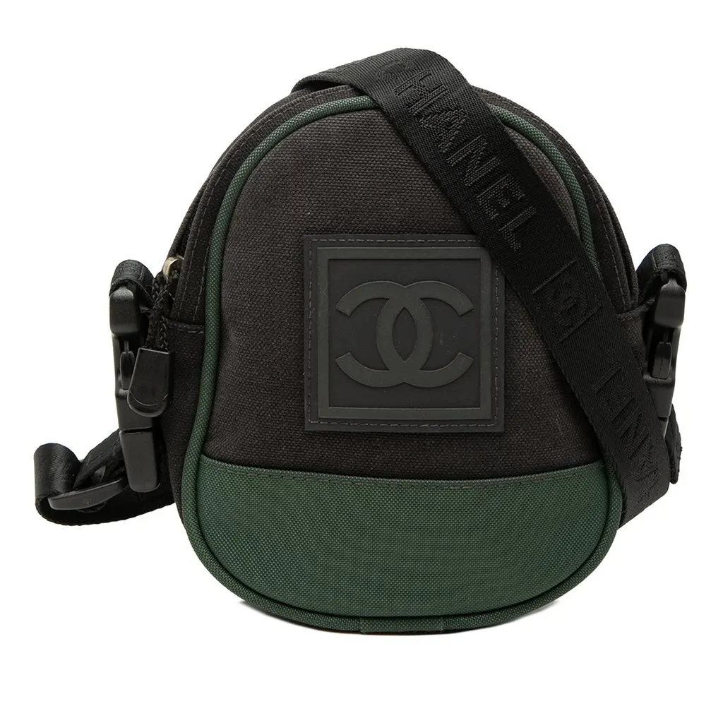 Chanel Sport Line CC Nylon Crossbody Brown Very good - Front View