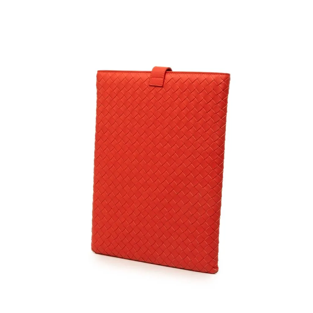Bottega Veneta Nappa Intrecciato iPad Case Orange Leather Very good - Back View