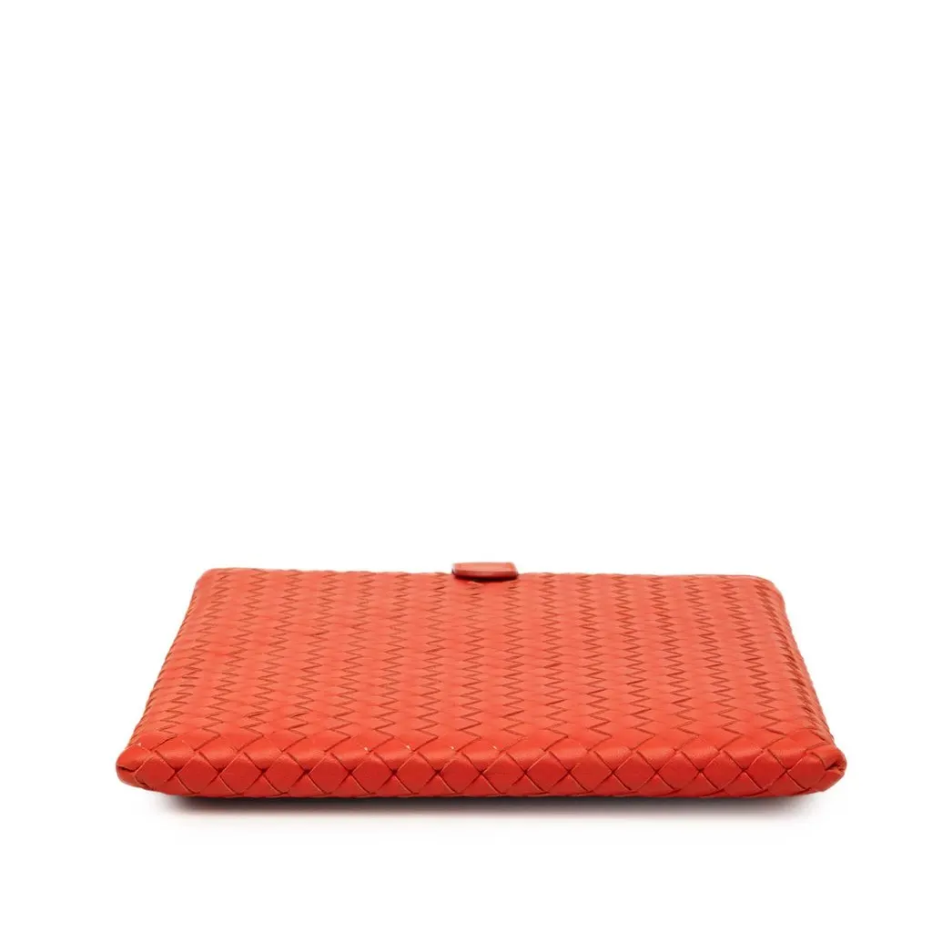 Bottega Veneta Nappa Intrecciato iPad Case Orange Leather Very good - Inside View