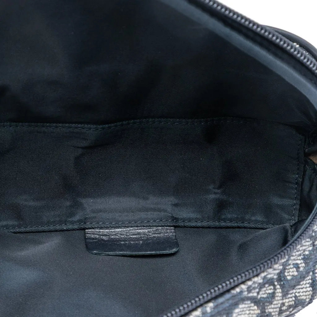 Dior Diorissimo Canvas Saddle Pouch Blue Canvas Very good - Model View