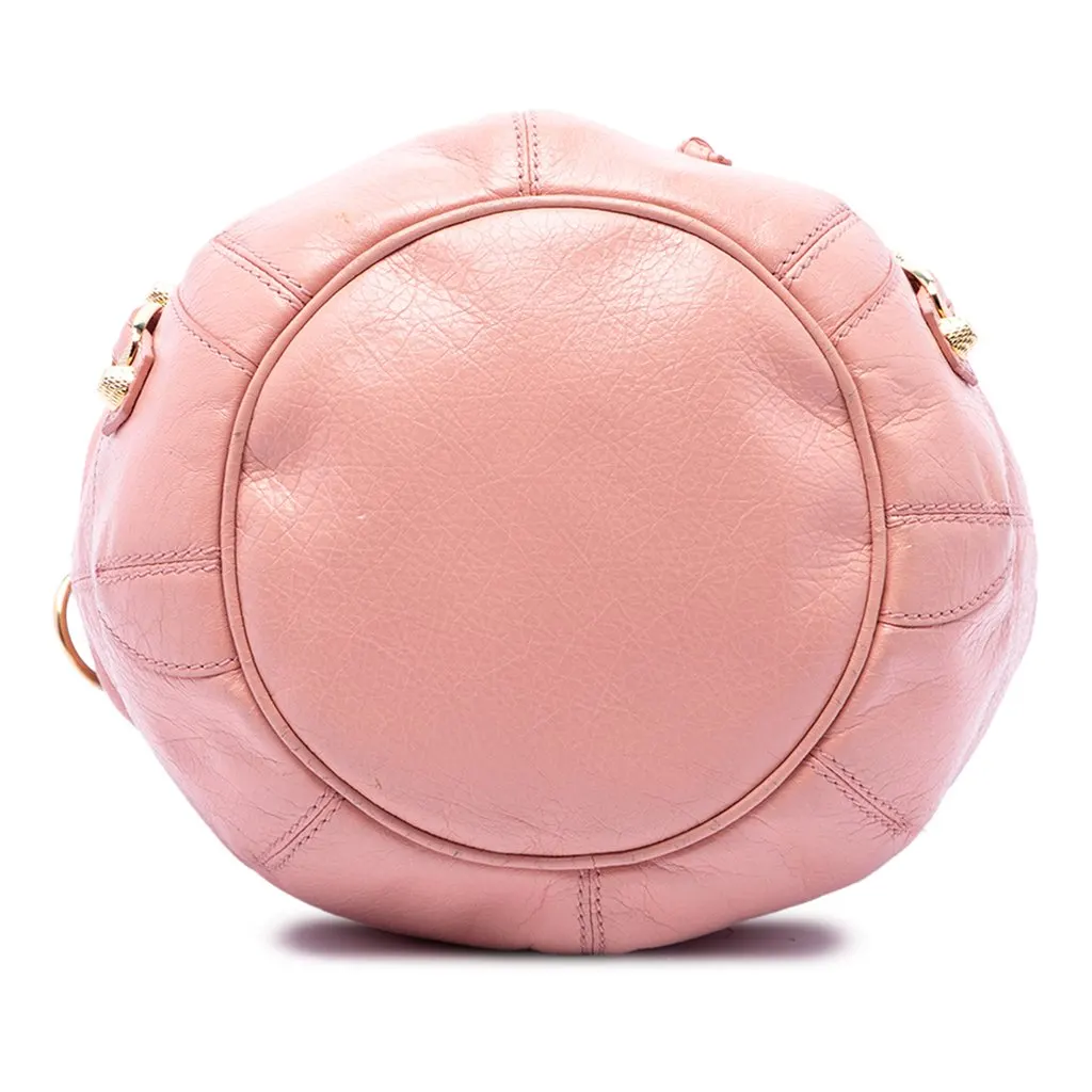 Balenciaga Mini Lambskin Motocross Giant 12 Pompon Bag Pink Leather Very good - Inside View