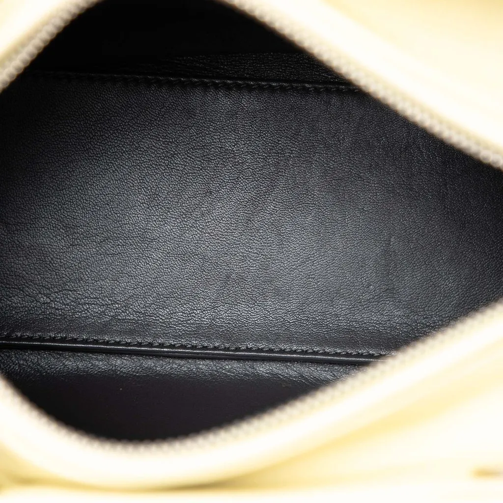 Dior Medium Embroidered Lambskin Microcannage Lady Dior Yellow Leather Very good - Model View