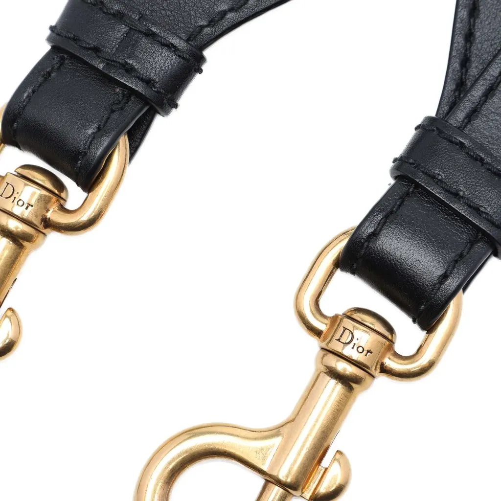 Dior Embroidered Canvas Bag Strap Black Very good - Inside View