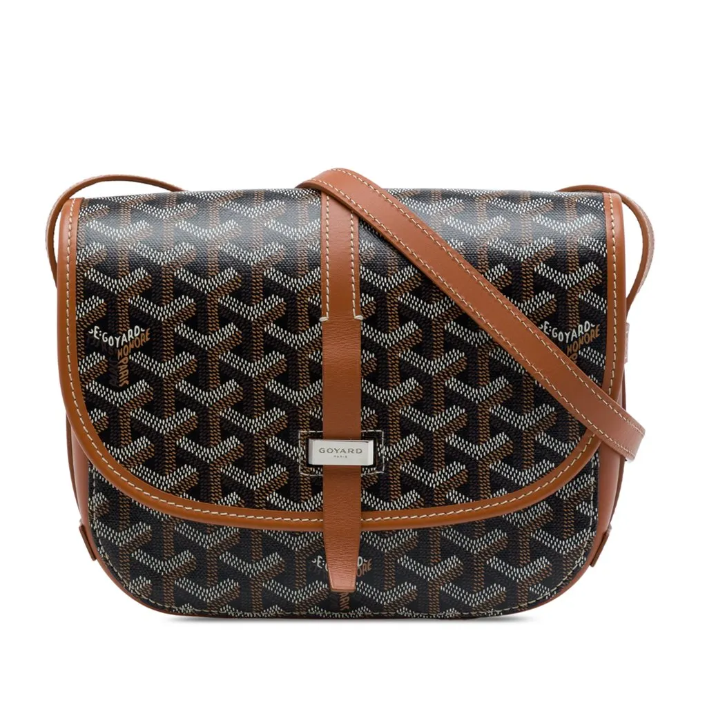 Goyard Goyardine Belvedere PM Black Canvas Good - Front View