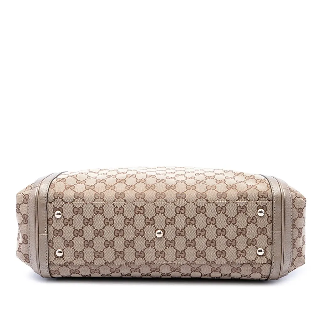 Gucci GG Canvas Bella Convertible Tote Beige Canvas Very good - Inside View