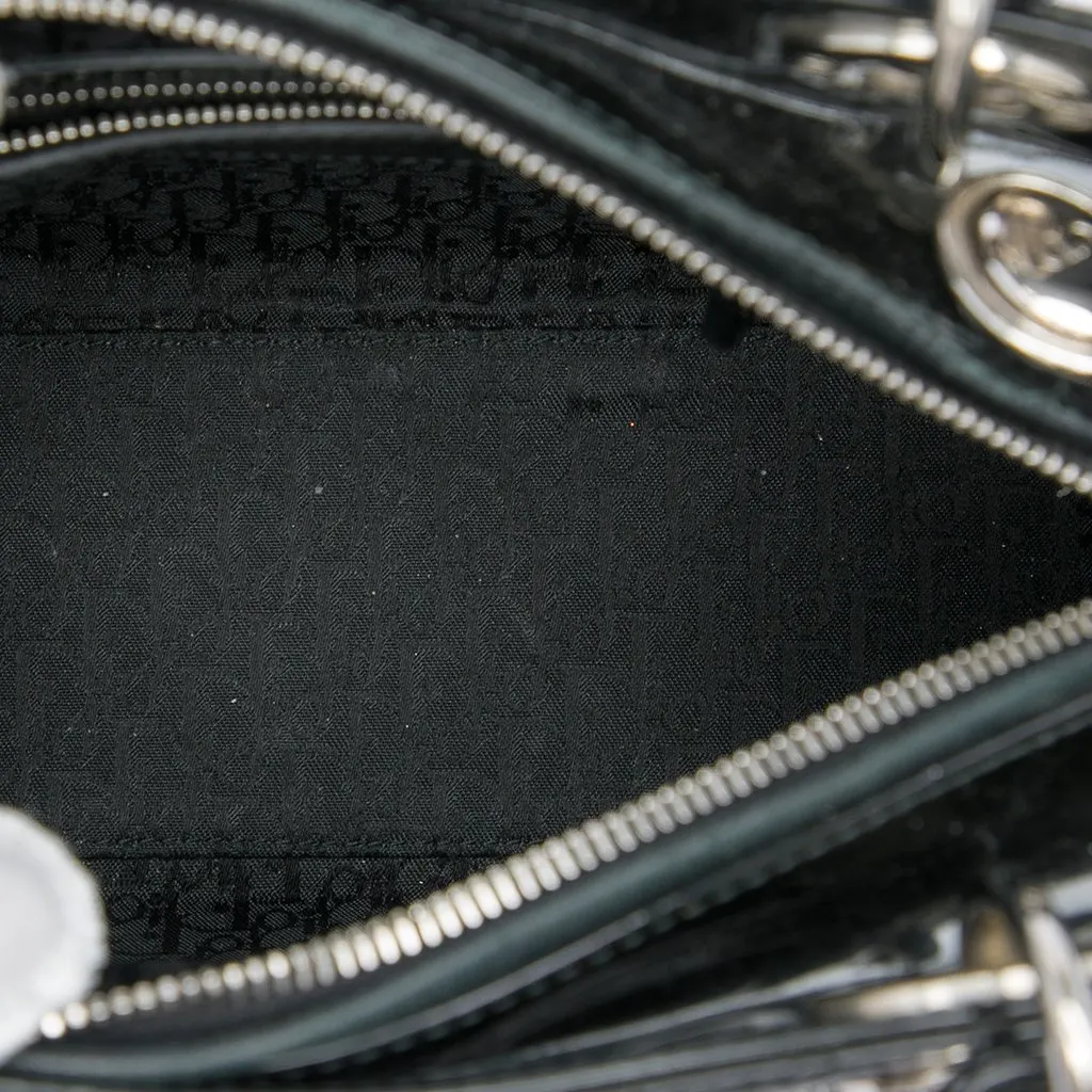 Dior Medium Patent Cannage Lady Dior Black Leather Very good - Model View