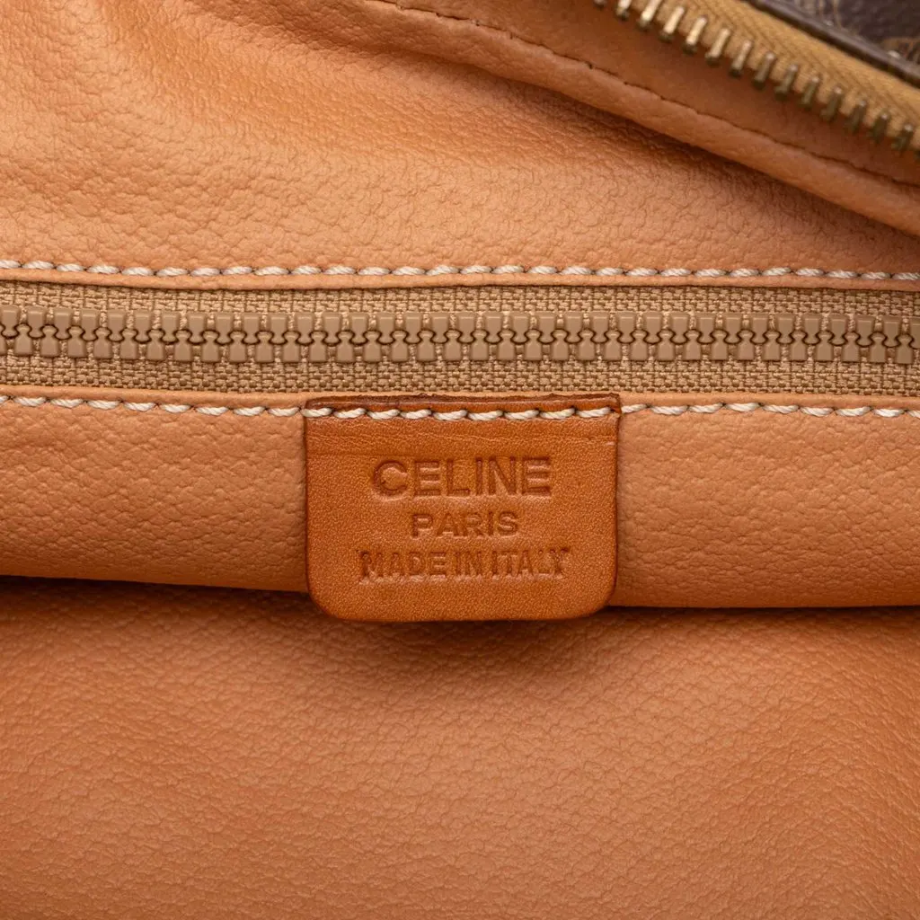 Celine Macadam Coated Canvas Clutch Brown Canvas Very good - Box View