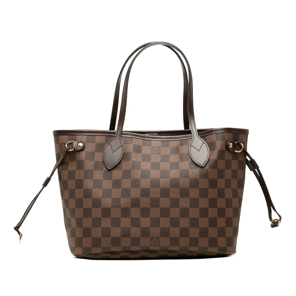 Louis Vuitton Damier Ebene Neverfull PM Brown Canvas Very good - Front View