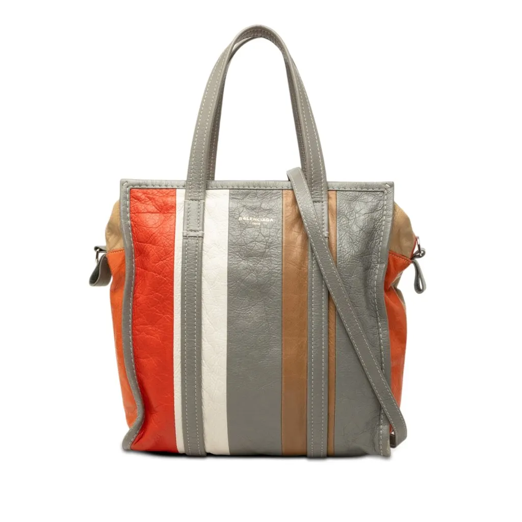 Balenciaga Lambskin Bazar Shopper Satchel S MultiColor Leather Very good - Front View