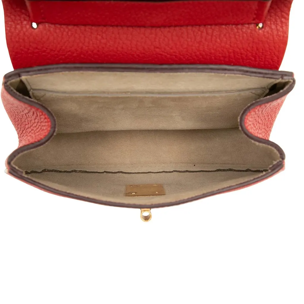 Chloé Mini Leather Drew Crossbody Red Leather Very good - Model View