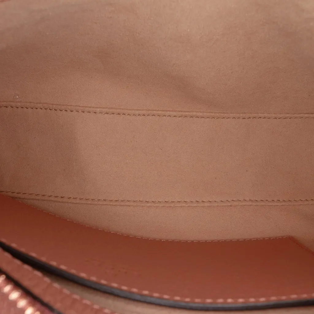 Gucci Small GG Canvas Ophidia Shoulder Bag Pink Very good - Model View