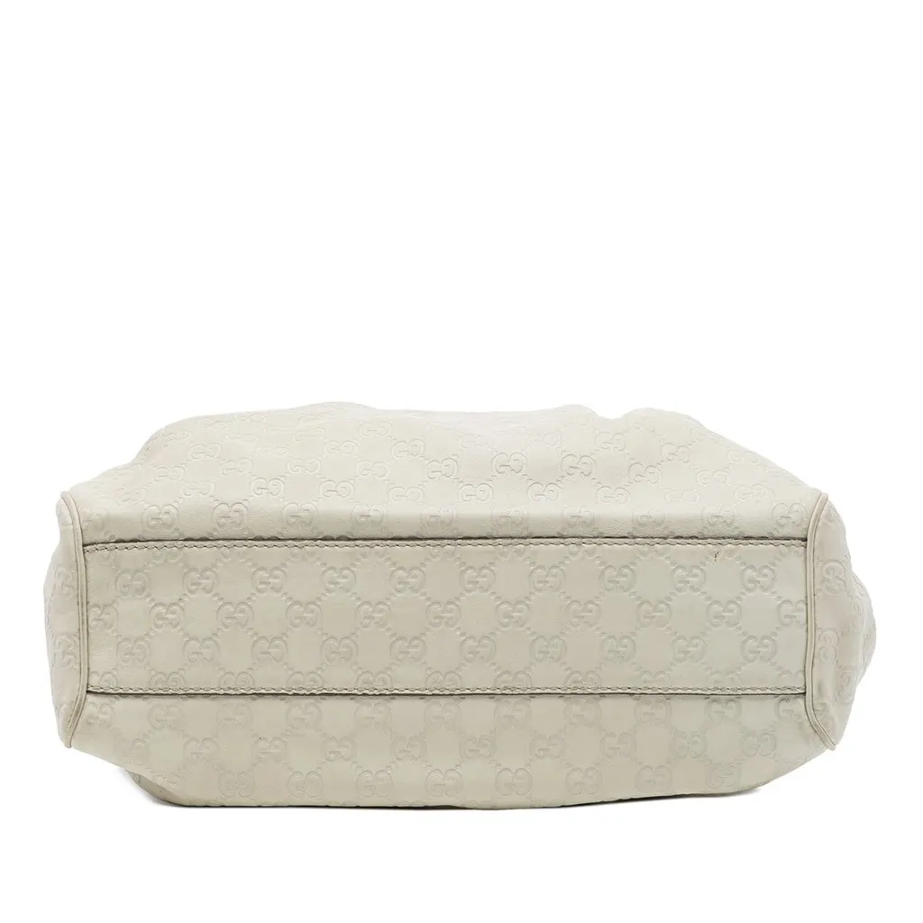 Gucci Medium Guccissima Sukey Tote White Leather Very good - Inside View