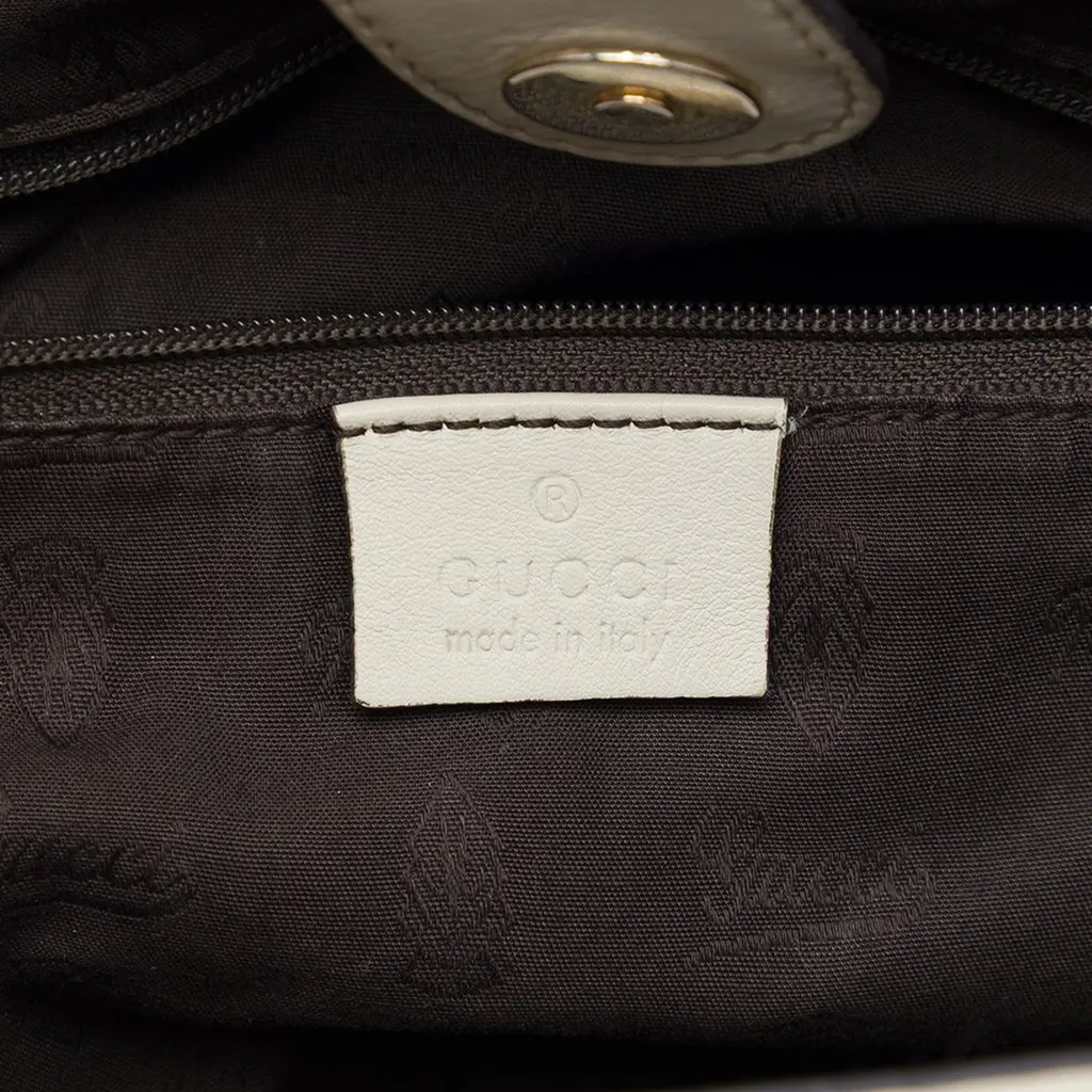 Gucci Medium Guccissima Sukey Tote White Leather Very good - Box View
