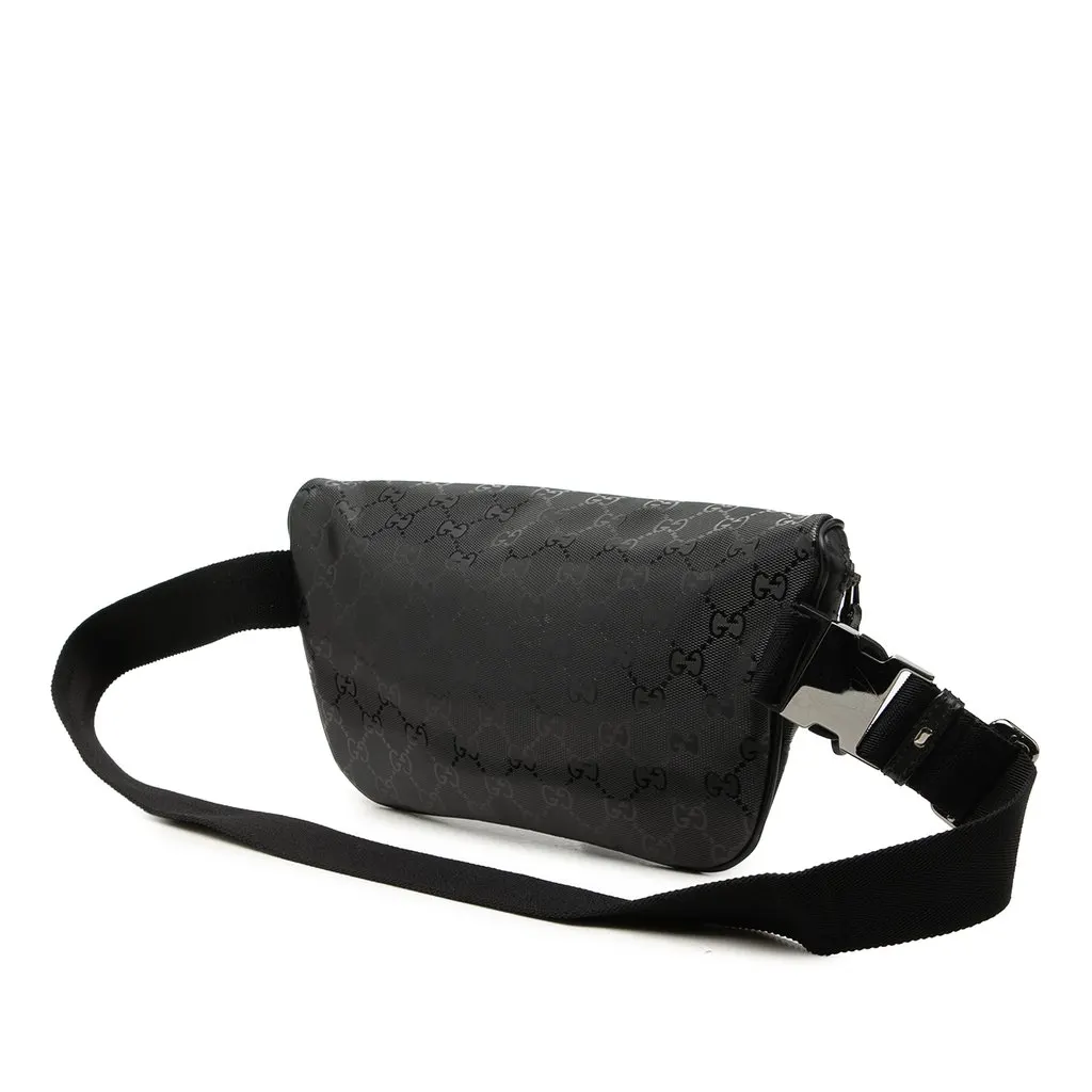 Gucci GG Imprime Belt Bag Black Canvas Good - Back View