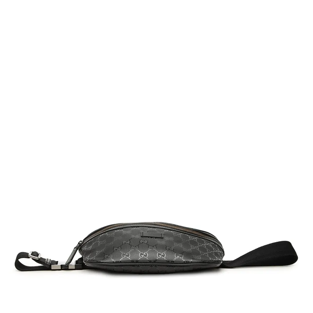 Gucci GG Imprime Belt Bag Black Canvas Good - Inside View