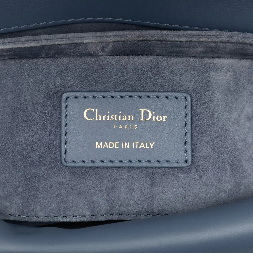 Dior Mini Tweed Cannage Jolie Top Handle Bag Blue Very good - Box View