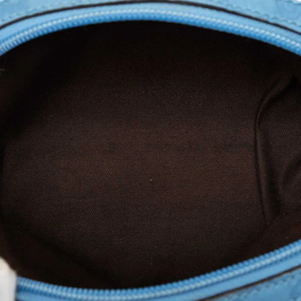 Gucci Guccissima Pouch Blue Leather Very good - Model View