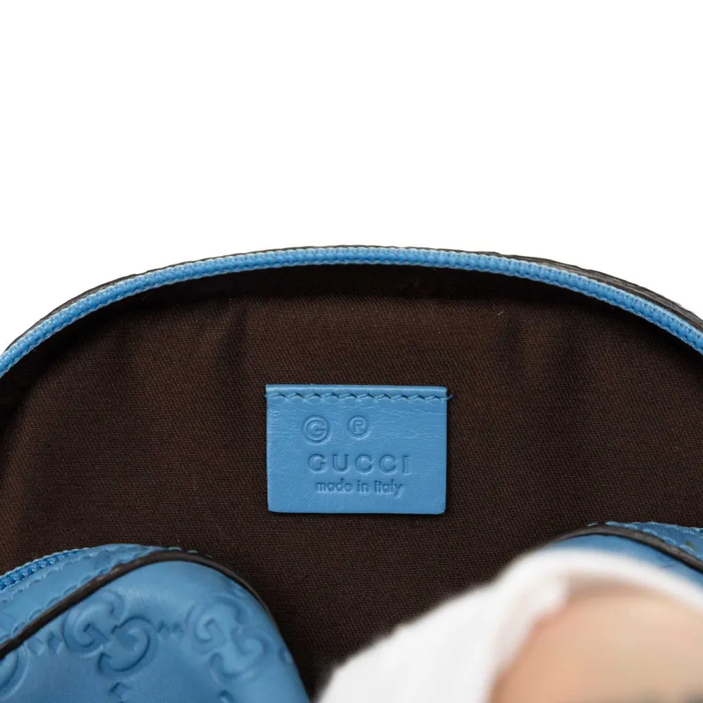 Gucci Guccissima Pouch Blue Leather Very good - Box View