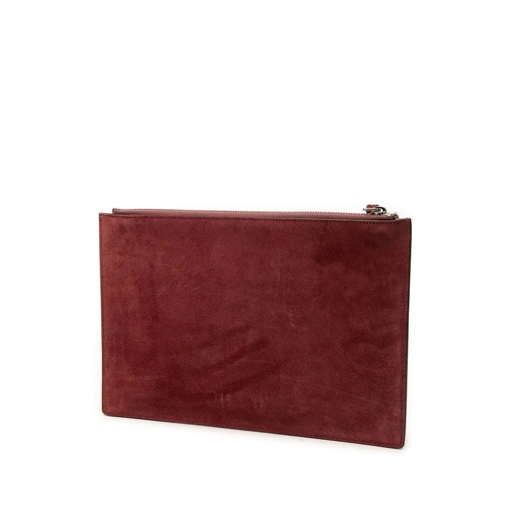Gucci GG Supreme Blooms Clutch Beige Very good - Back View