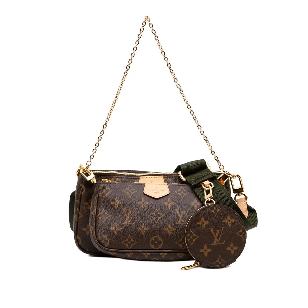 Louis Vuitton Monogram Multi Pochette Accessoires Brown Canvas Good - Front View