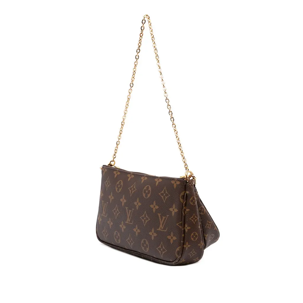 Louis Vuitton Monogram Multi Pochette Accessoires Brown Canvas Good - Back View