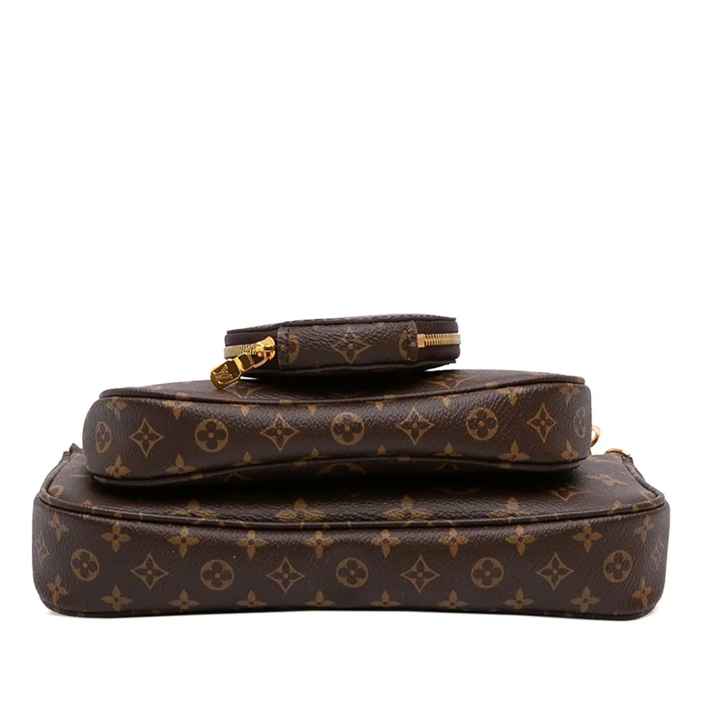 Louis Vuitton Monogram Multi Pochette Accessoires Brown Canvas Good - Inside View