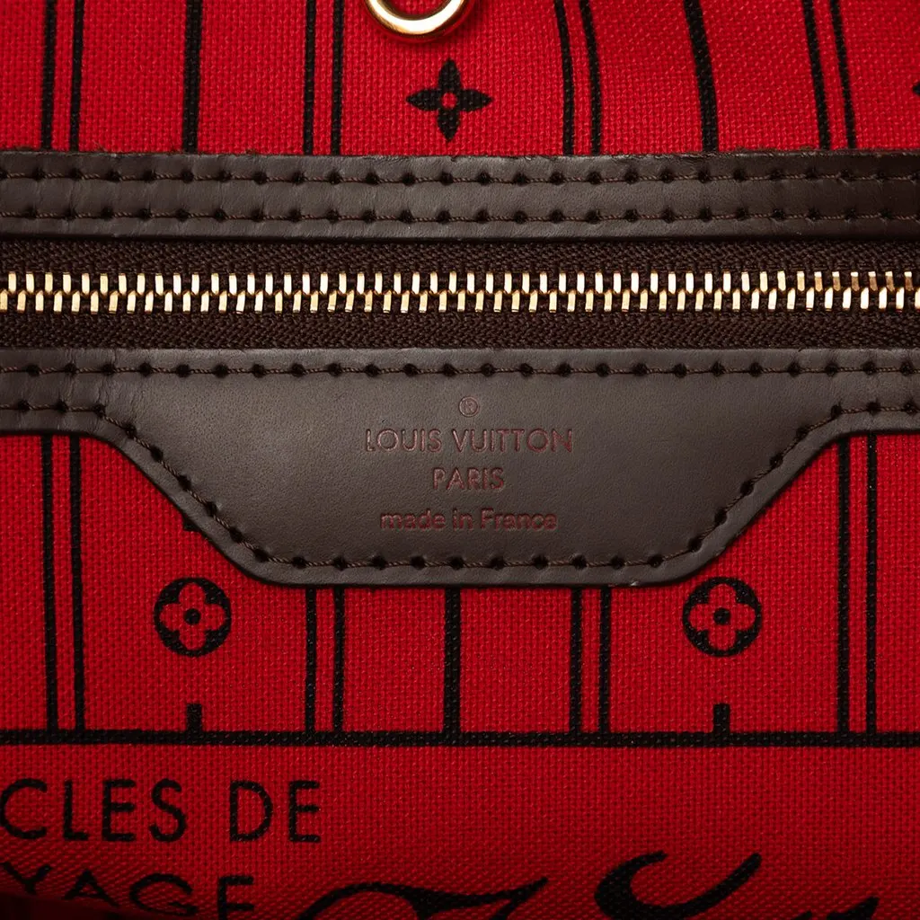 Louis Vuitton Damier Ebene Neverfull MM Brown Very good - Box View