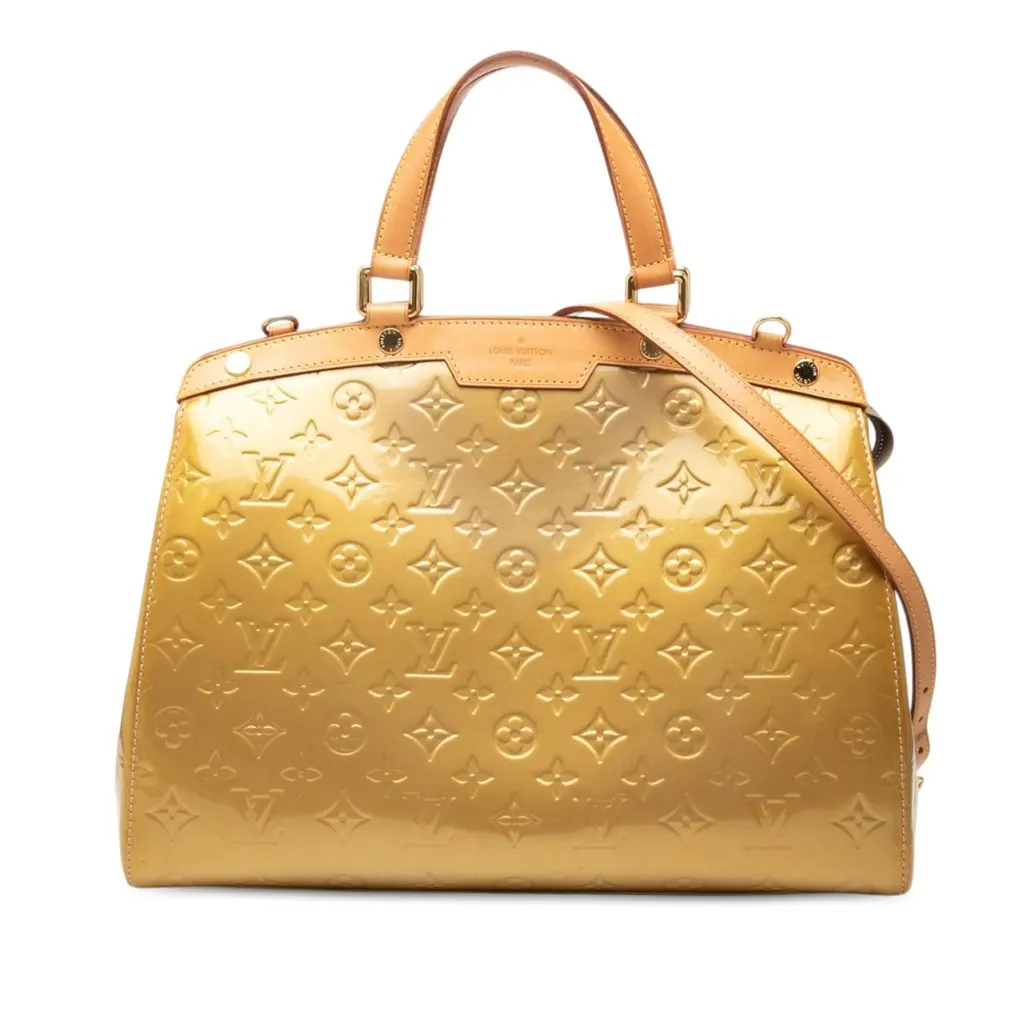 Louis Vuitton Monogram Vernis Brea GM Beige Leather Very good - Front View