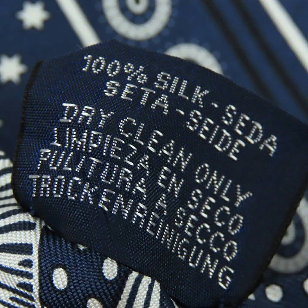 Hermès Eperon d Or Bandana Silk Twilly Scarf Blue Very good - Box View