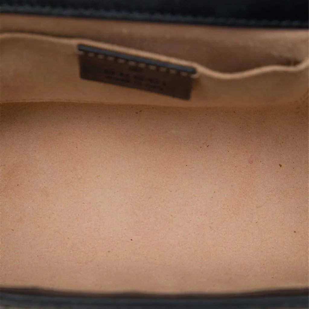 Gucci Small GG Supreme Bee Padlock Crossbody Beige Canvas Very good - Model View