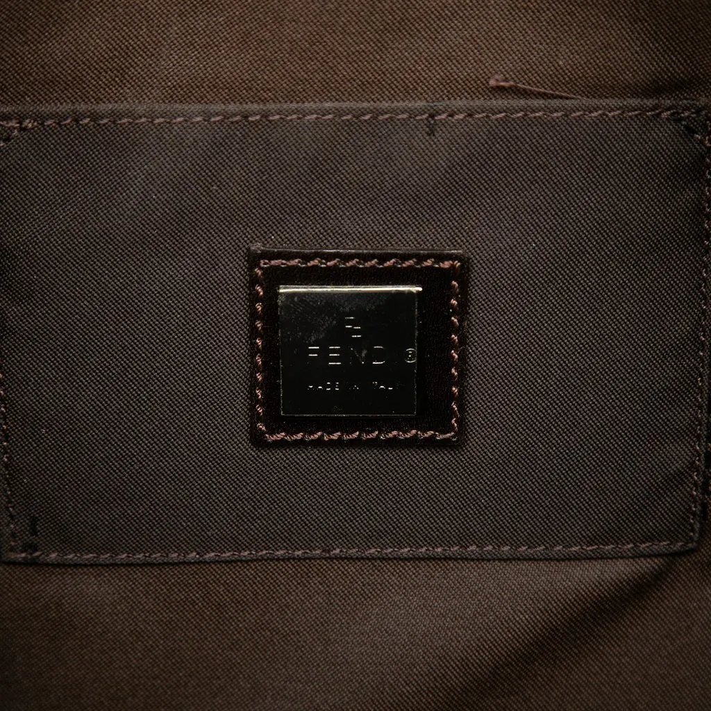 Fendi Zucchino Canvas Crossbody Beige Very good - Box View
