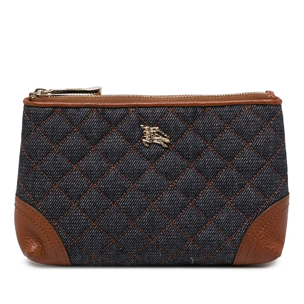 Burberry Quilted Denim Cosmetic Pouch