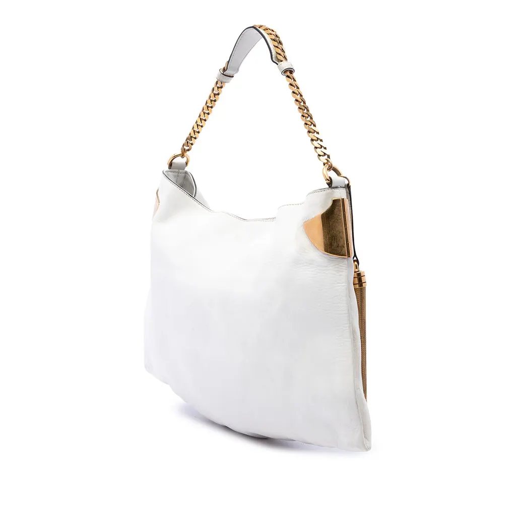 Gucci Medium Leather 1970 Hobo White Leather Very good - Back View