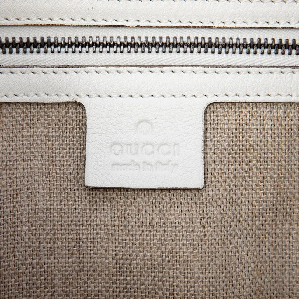 Gucci Medium Leather 1970 Hobo White Leather Very good - Box View