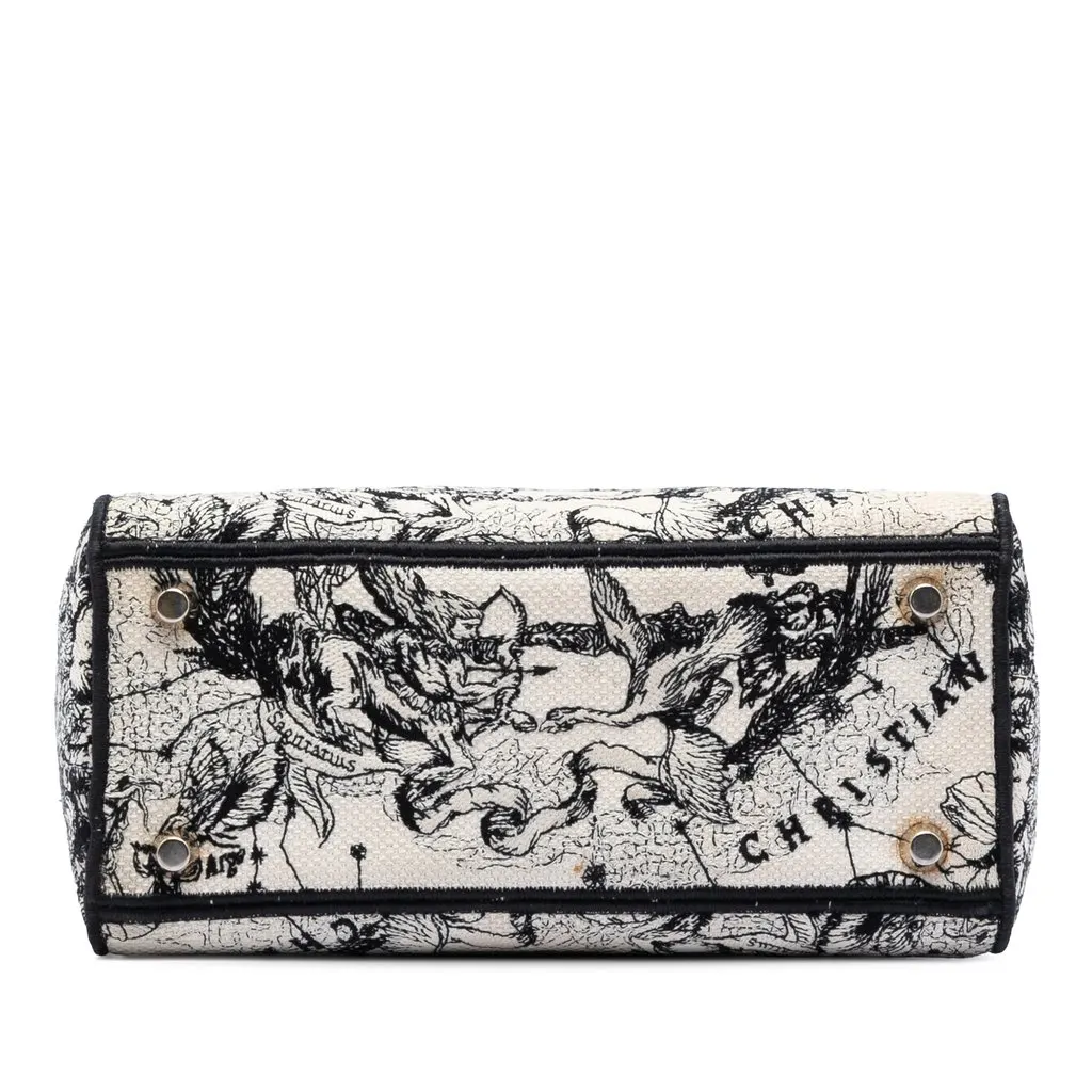 Dior Medium Embroidered Canvas Zodiac Lady D Lite White Very good - Inside View