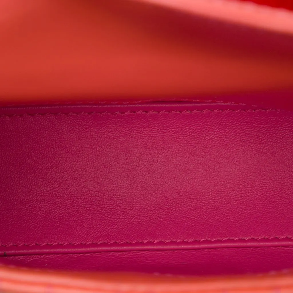 Dior Micro Patent Cannage Lady Dior Orange Leather Very good - Model View