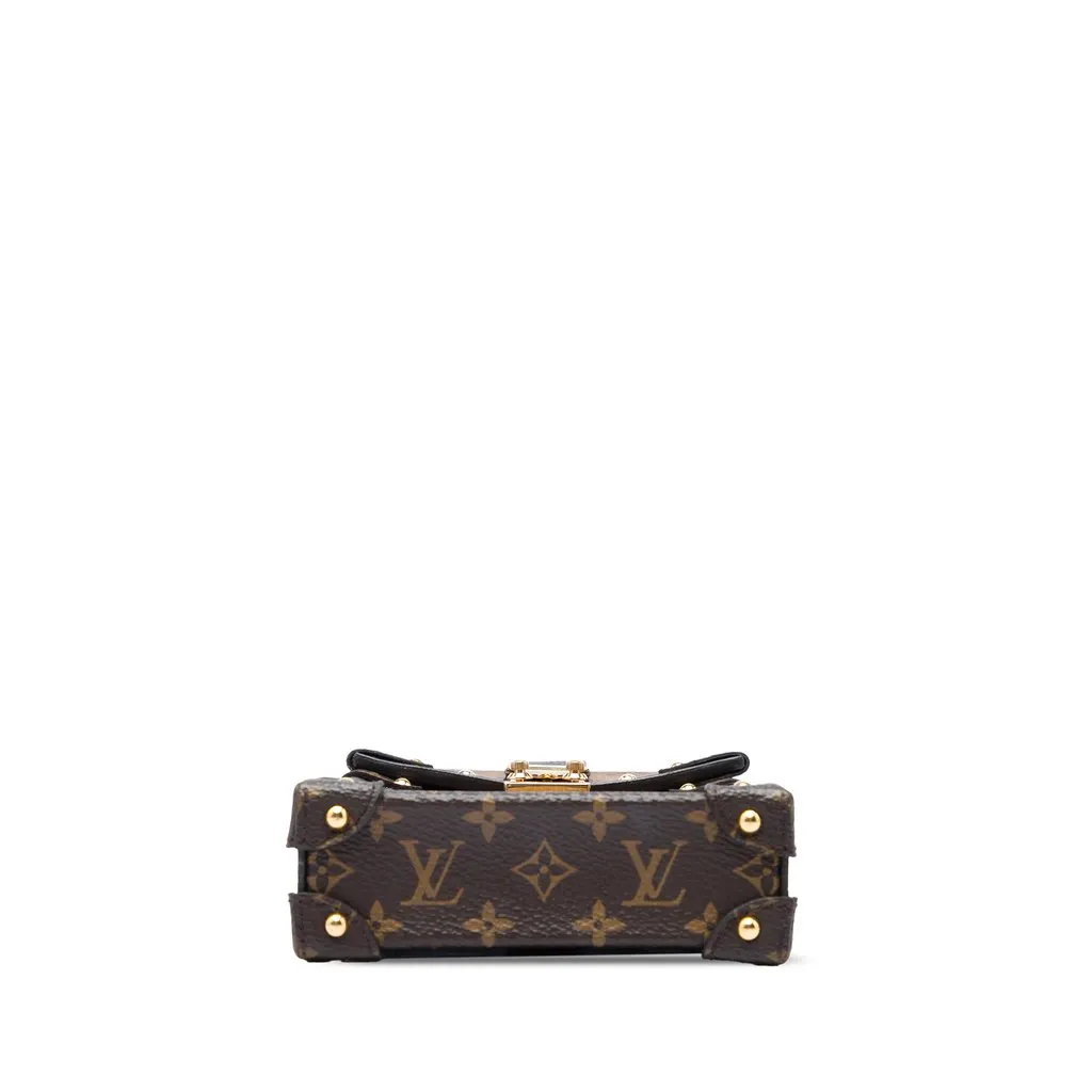 Louis Vuitton Monogram Reverse Pochette Trunk Verticale Brown Canvas Good - Inside View