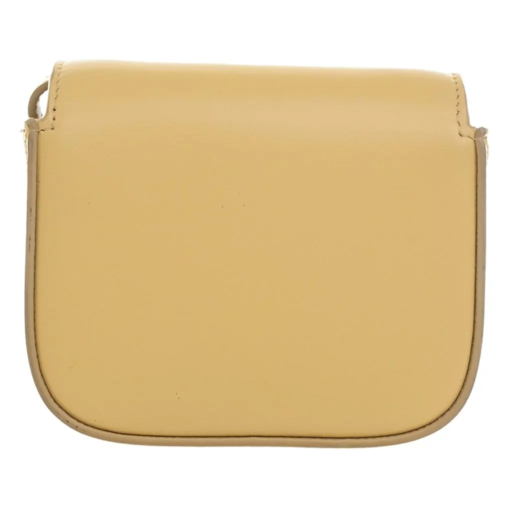 Celine Mini Shiny Calfskin Triomphe Crossbody Yellow Leather Very good - Back View