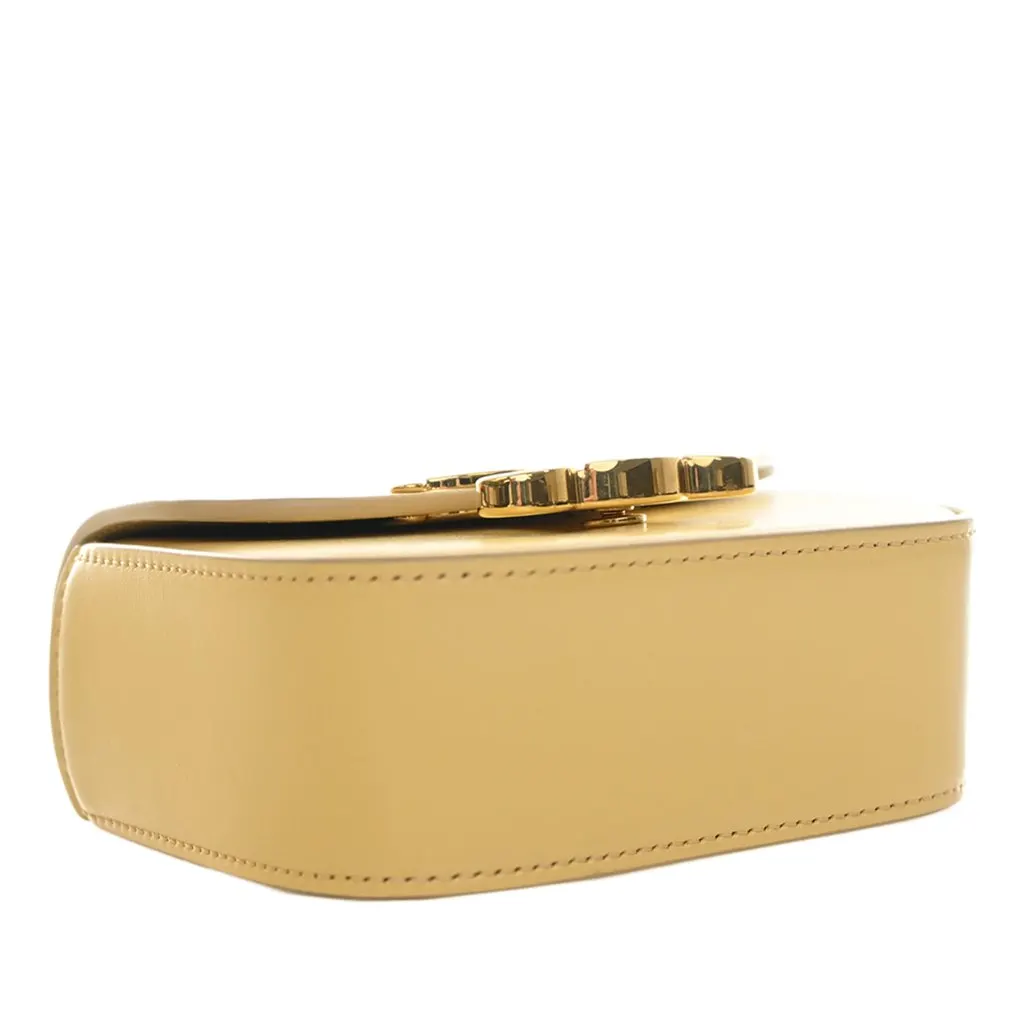 Celine Mini Shiny Calfskin Triomphe Crossbody Yellow Leather Very good - Box View