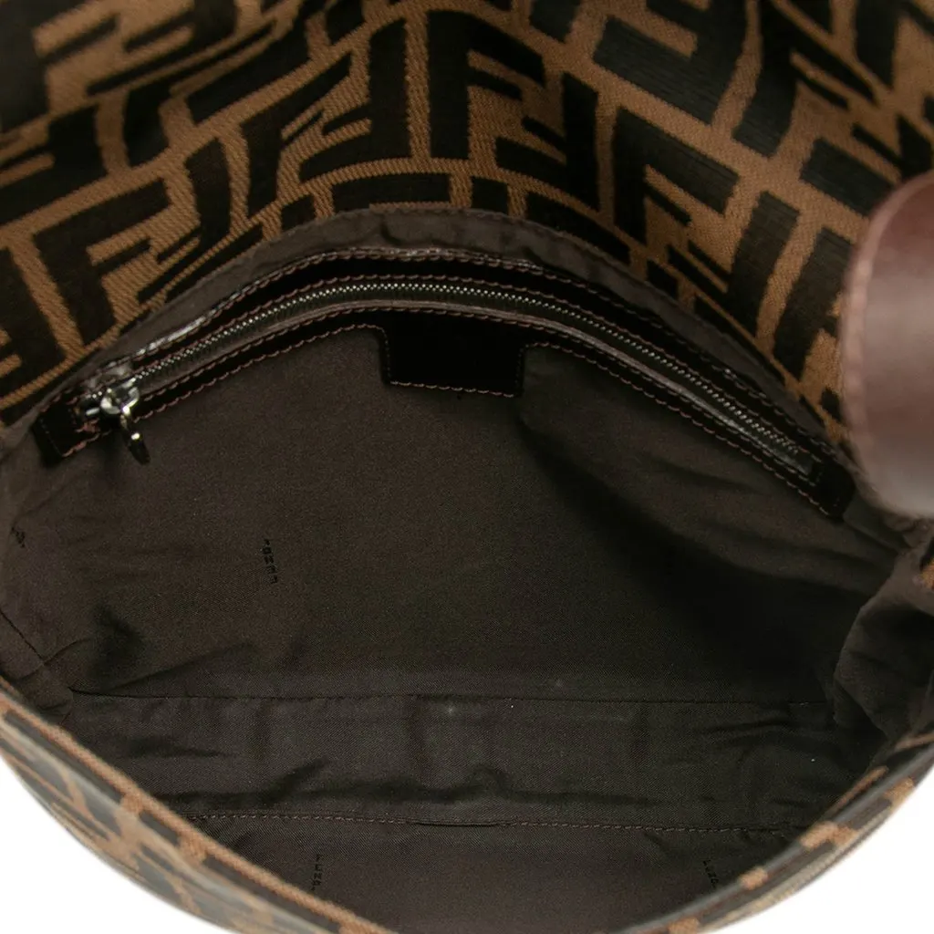 Fendi Zucca Canvas Shoulder Bag Brown Very good - Model View