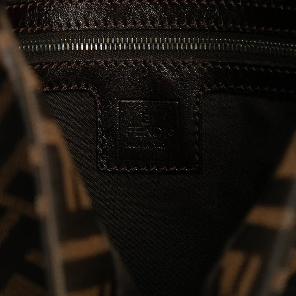 Fendi Zucca Canvas Shoulder Bag Brown Very good - Box View