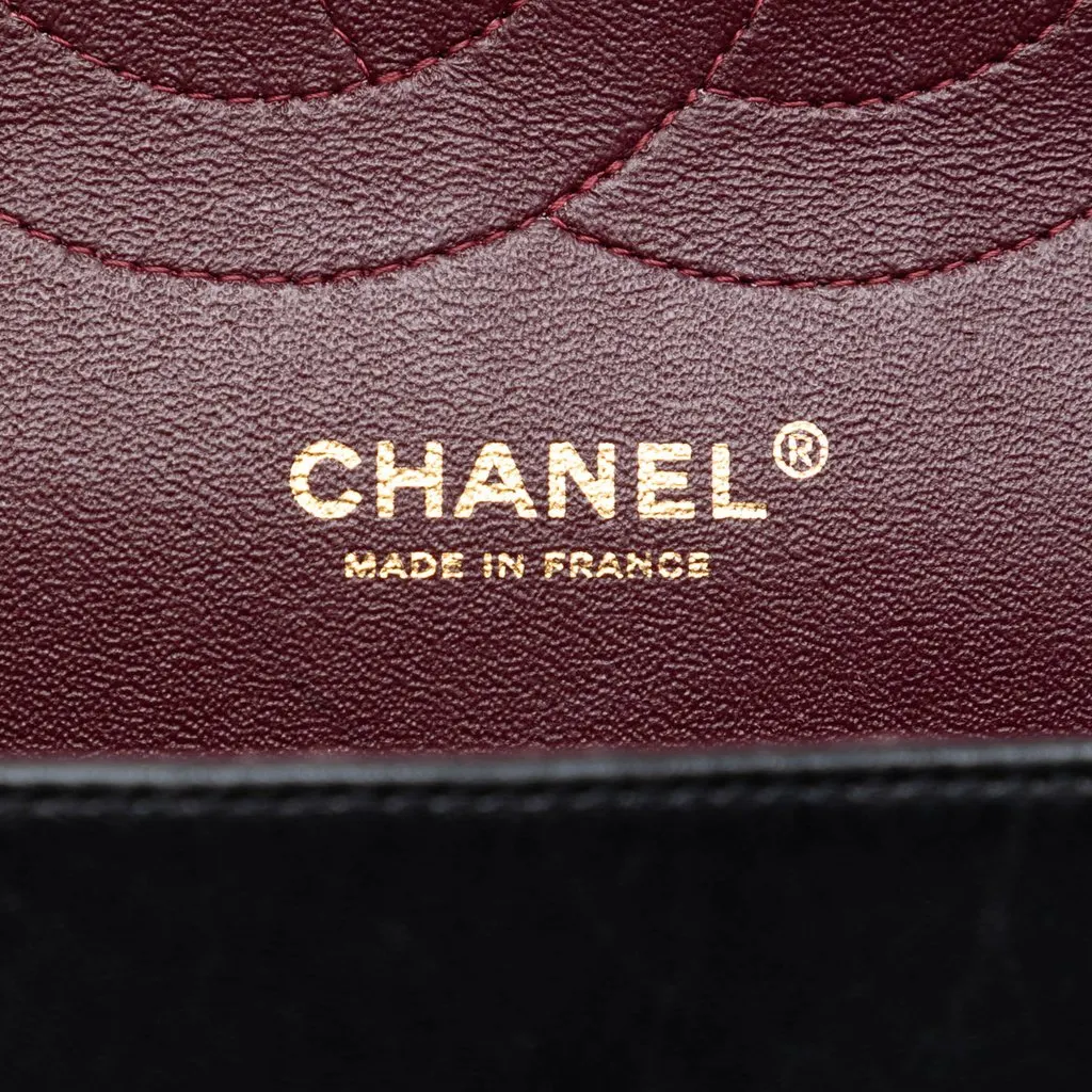 Chanel Jumbo Classic Lambskin Double Flap Black Leather Very good - Box View