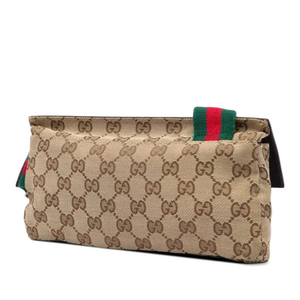 Gucci GG Canvas Web Crossbody Beige Very good - Back View