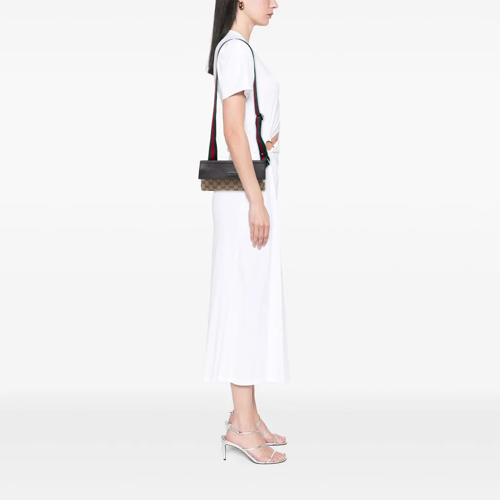 Gucci GG Canvas Web Crossbody Beige Very good - Box View