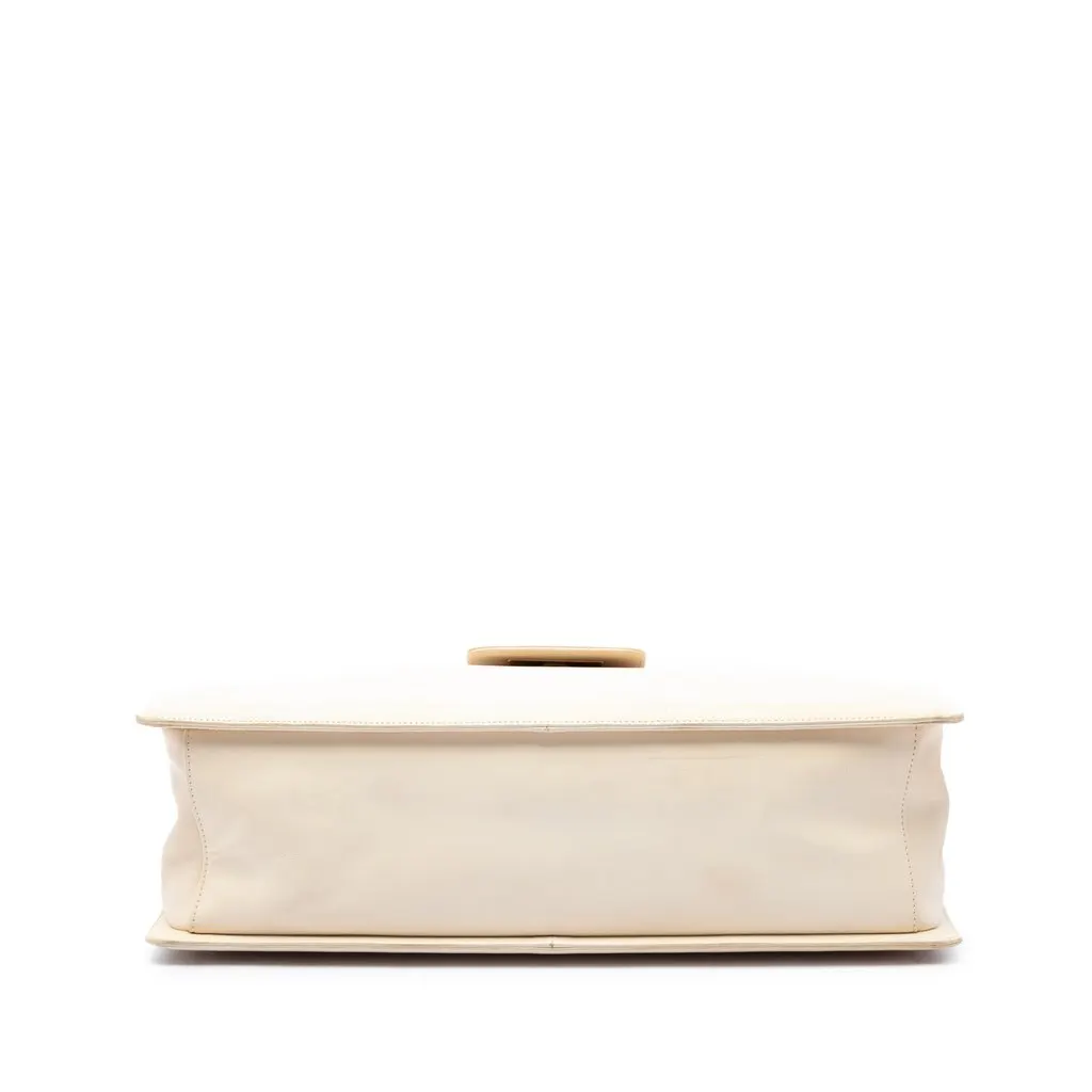 Chanel Calfskin Boy Reverso Shopping Tote White Leather Very good - Inside View