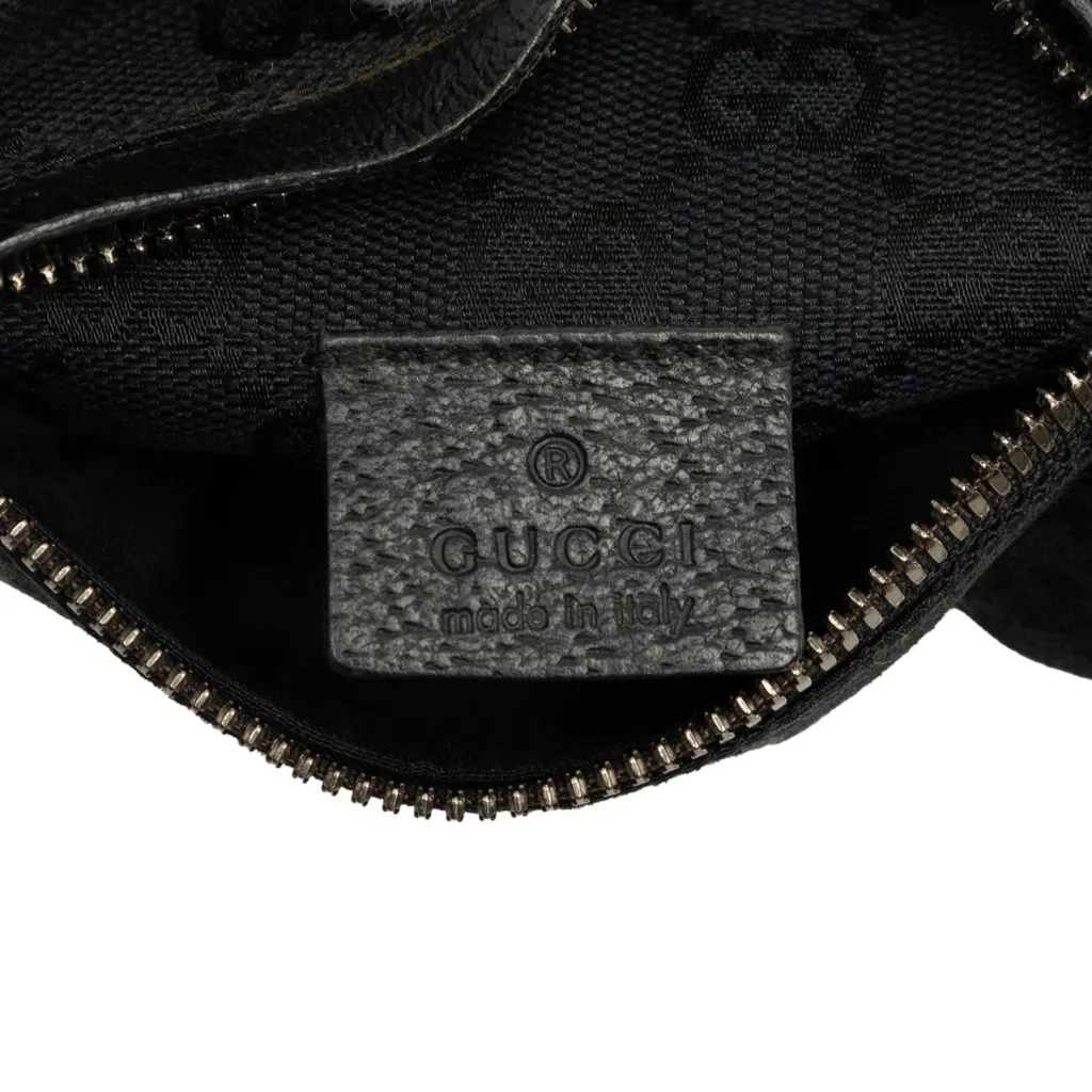 Gucci GG Canvas Double Pocket Belt Bag Black Canvas Very good - Box View