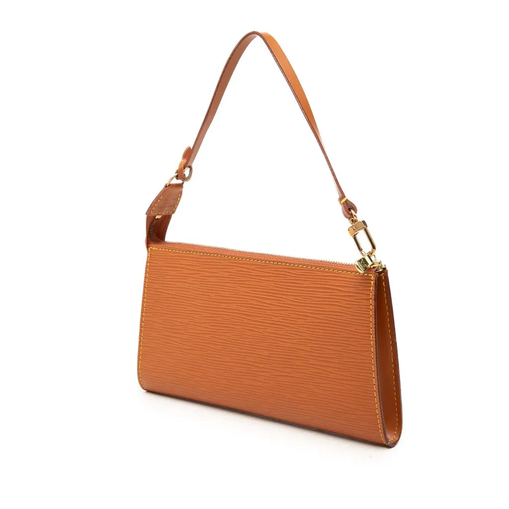 Louis Vuitton Epi Pochette Accessoires Brown Leather Good - Back View