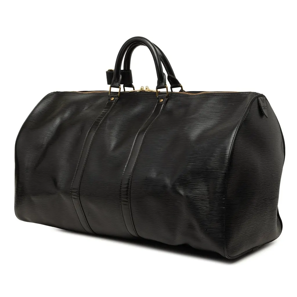 Louis Vuitton Epi Keepall 60 Black Leather Very good - Back View