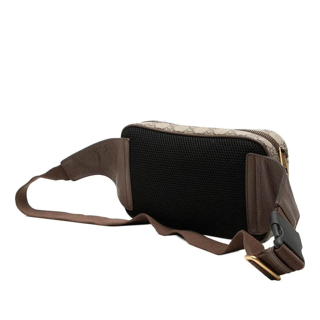 Gucci Small GG Supreme Web Ophidia Belt Bag Beige Canvas Very good - Back View